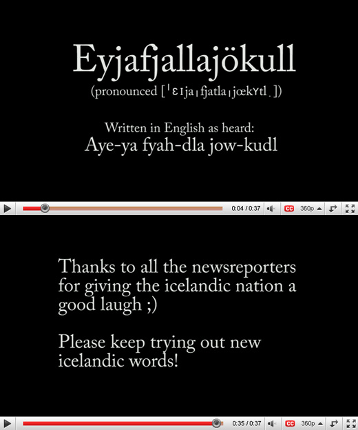 Eyjafjallaj?kull - You're doing it wrong!Ʃ