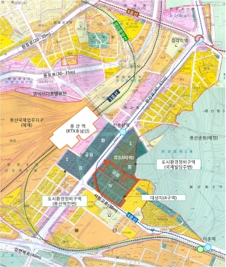 용산4구역 정비사업 위치도.