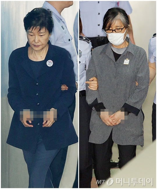 [사진]법정에서 또 만나는 박근혜-최순실