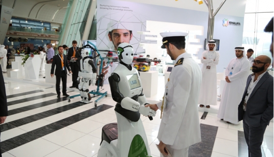 칼리파 대학이 주최한 국제로봇경진대회 경기장 모습/사진=칼리파