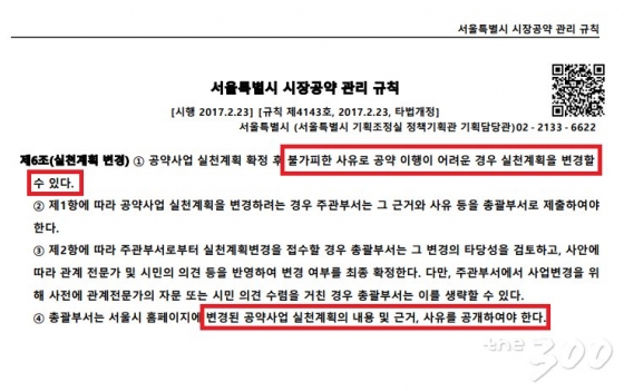 서울시의 공약 관리 조례. /사진=서울시 공약관리규칙