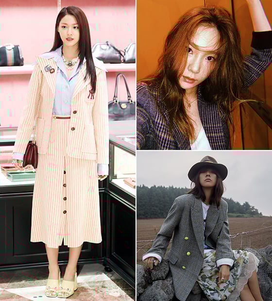 그룹 AOA 설현, 소녀시대 태연, 가수 이효리/사진=뉴스1, 태연 인스타그램, 쟈딕 앤 볼테르