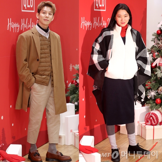 그룹 블락비 박경(왼쪽)과 모델 장윤주 /사진=김휘선 기자