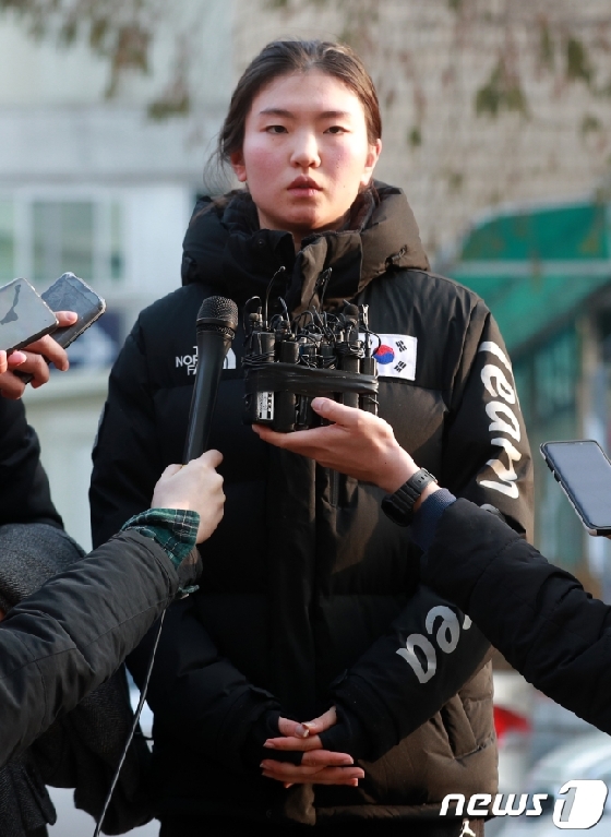 조재범 전 코치를 성폭행으로 고소한 심석희. /사진=뉴스1<br>
<br>