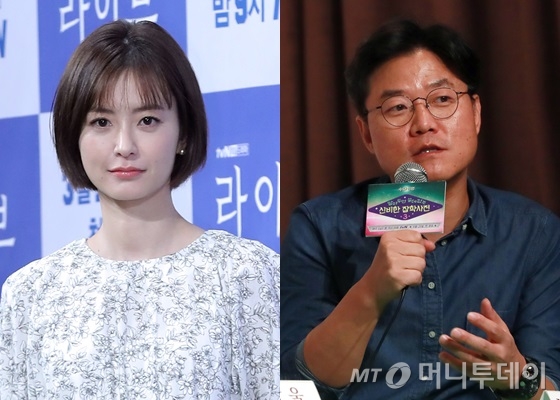 배우 정유미씨(왼쪽)와 CJ ENM 나영석 PD/사진=머니투데이 포토DB