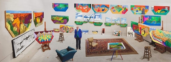 ©david hockney In The Studio, December 2017, 2017