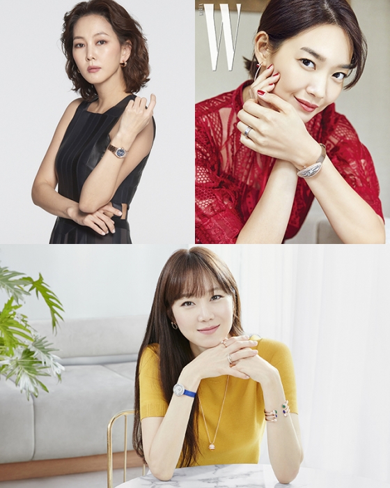 배우 김남주, 신민아, 공효진 /사진제공=오메가, 까르띠에, 피아제