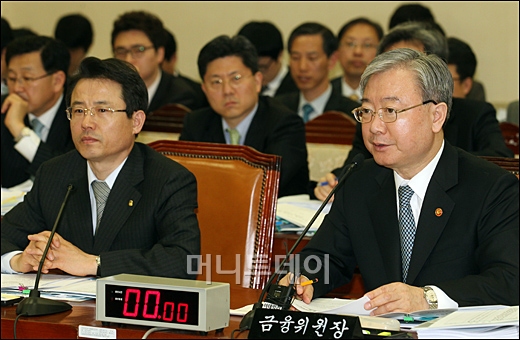 [사진]김석동-권혁세, 저축은행 부실 규명 청문회 출석