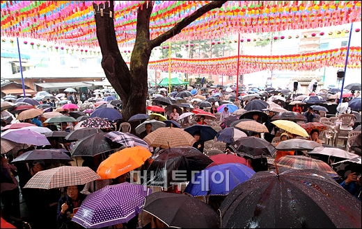 [사진]불자들의 우산행렬