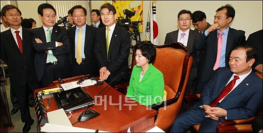 [사진]'KBS 수신료' 문방위 또 파행