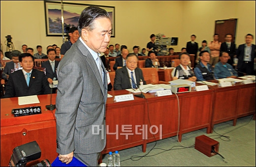 [사진]국회 출석한 조남호 회장