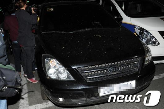 [사진]변사체 발견된 손호영 명의 차량 