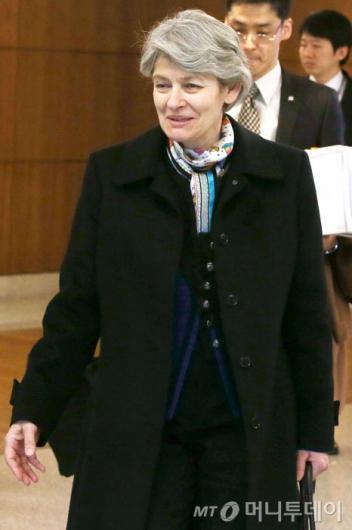 [사진]이리나 보코바 유네스코 사무총장 입국