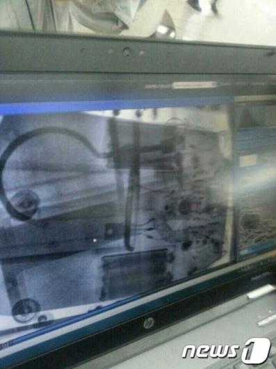 [사진]강남구청역 폭발물 의심물체, 엑스레이 사진은?