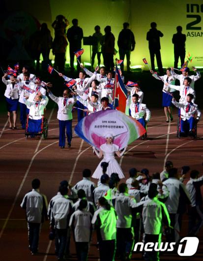 [사진]북한, 장애인아시아경기대회 최초 참가
