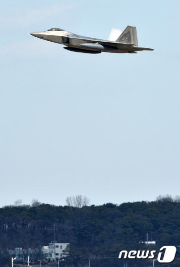 [사진]착륙하는 F-22 랩터