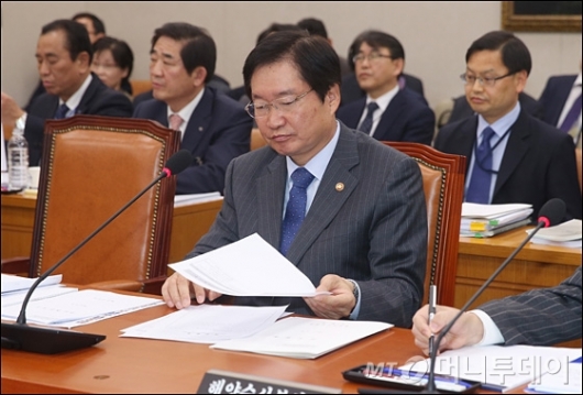 [사진]국회 농해수위 출석한 김영석 장관