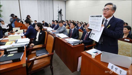 [사진]식약처 국감 증인 출석한 김만구 교수