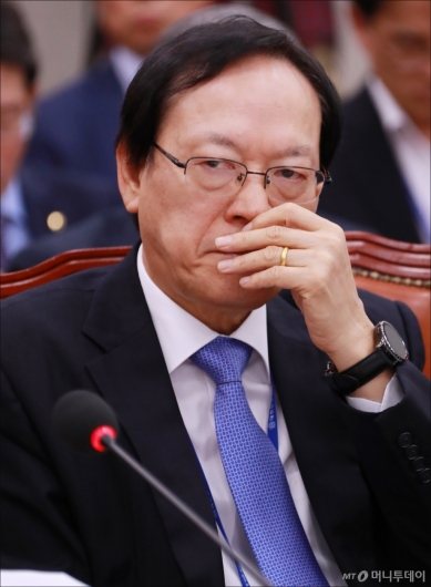 [사진]국감 출석한 김용환 농협금융지주 대표이사