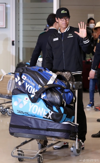 [사진]테니스 왕자 정현, 밝은 미소로 입국