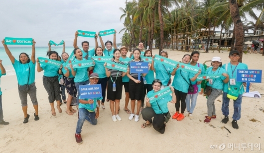 [사진]에어서울, 필리핀 관광청과 함께 '해양 플라스틱 제로 캠페인'