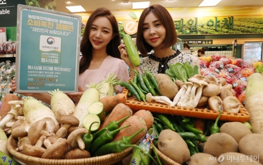 [사진]장마로 가격 오른 채소 물가 안정 캠페인