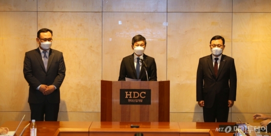 [사진]광주 붕괴사고 입장발표하는 HDC현대산업개발