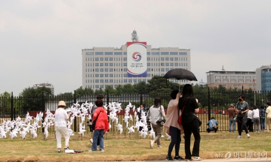 [사진]대통령 집무실 앞 공개된 용산공원