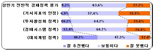 ▲상반기 정부의 경제정책 평가