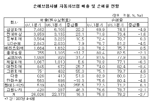 "보험료 올리니 손보사 실적이 쑥쑥"