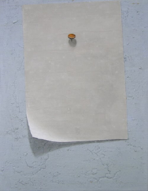 작품명:오래된 기억, 작가명:김영목, 재료:캔버스에 혼합재료. 31.5*41cm, 2007,