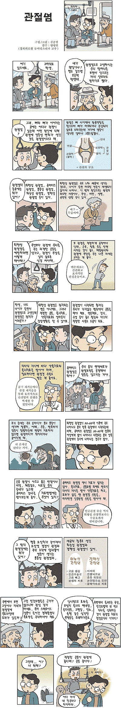 [코믹헬스]무릎팍 도사, 관절염 팍팍?