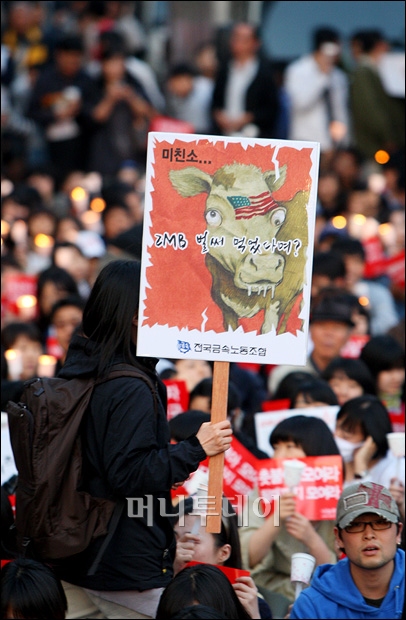 [사진]美 쇠고기 반대 '촛불아 모여라'