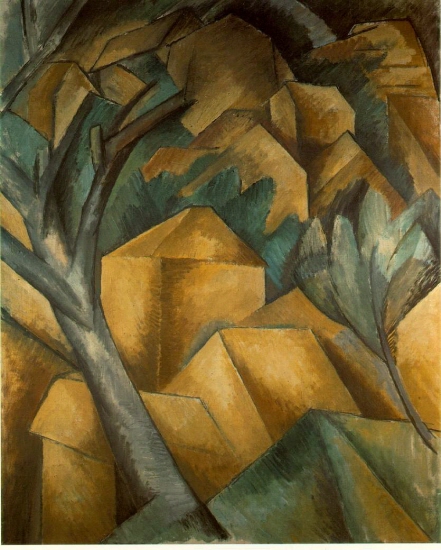 Braque Georges, Ÿũ , Oil on canvas, 1908, 73 x 60cm