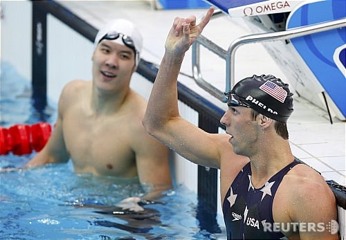 [사진]남자 자유영 200m 금·은 한자리에