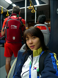 김지은, 여자 자유형 100m에서 5위