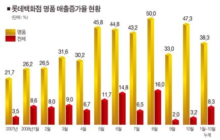 명품, 불황에 '슬몃' 미소 짓다