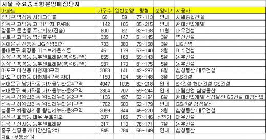 자금조달쉽고 수요많은 '중소형전성시대'