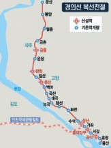 ↑경의선 복선전철 노선도. <br>
국토해양부 제공.