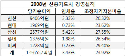 카드업계 "흑자는 기록했지만…"