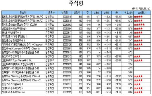 증시상승에 국내주식형펀드 '好好~'