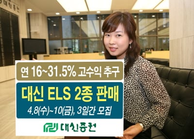 대신證, 고수익 ELS 신상품 2종 출시