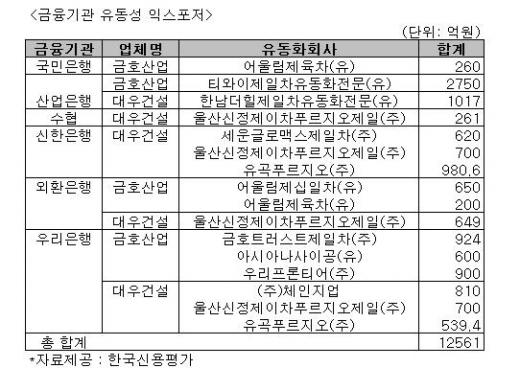 2.7조 금호그룹 파생상품 위험주의보