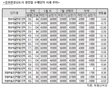 경전철에도 뜨지않는 김포한강신도시