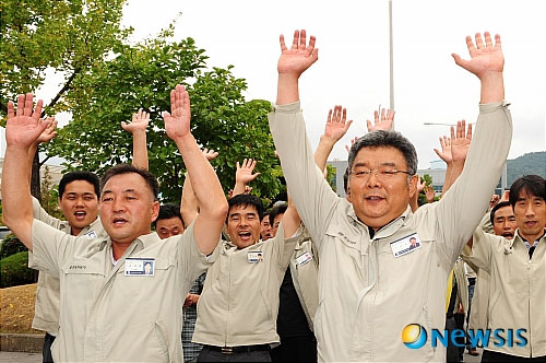 [사진]현대차지부장 당선 '중도실리' 이경훈씨