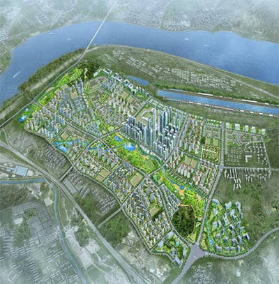 하남 미사 '자전거 중심의 녹색교통도시'