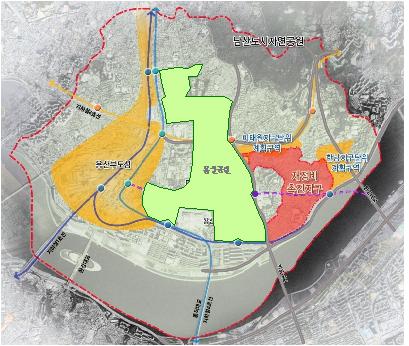 한남 재정비촉진지구 위치도