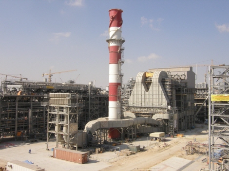 현대건설의 카타르 GTL(천연액화가스정제시설)공사현장