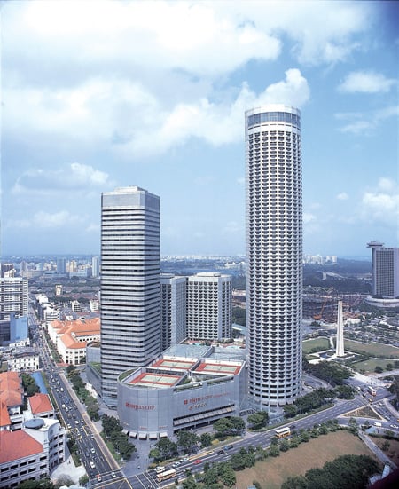 ↑ 1980년 쌍용건설이 지은 싱가포르 래플즈시티 ⓒ쌍용건설