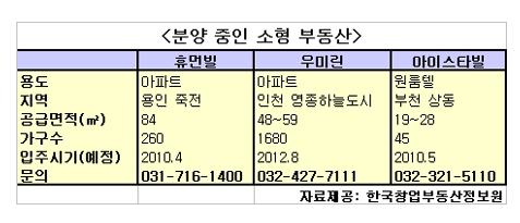 [生生부동산]"틈새노리자" 소형부동산 '인기'